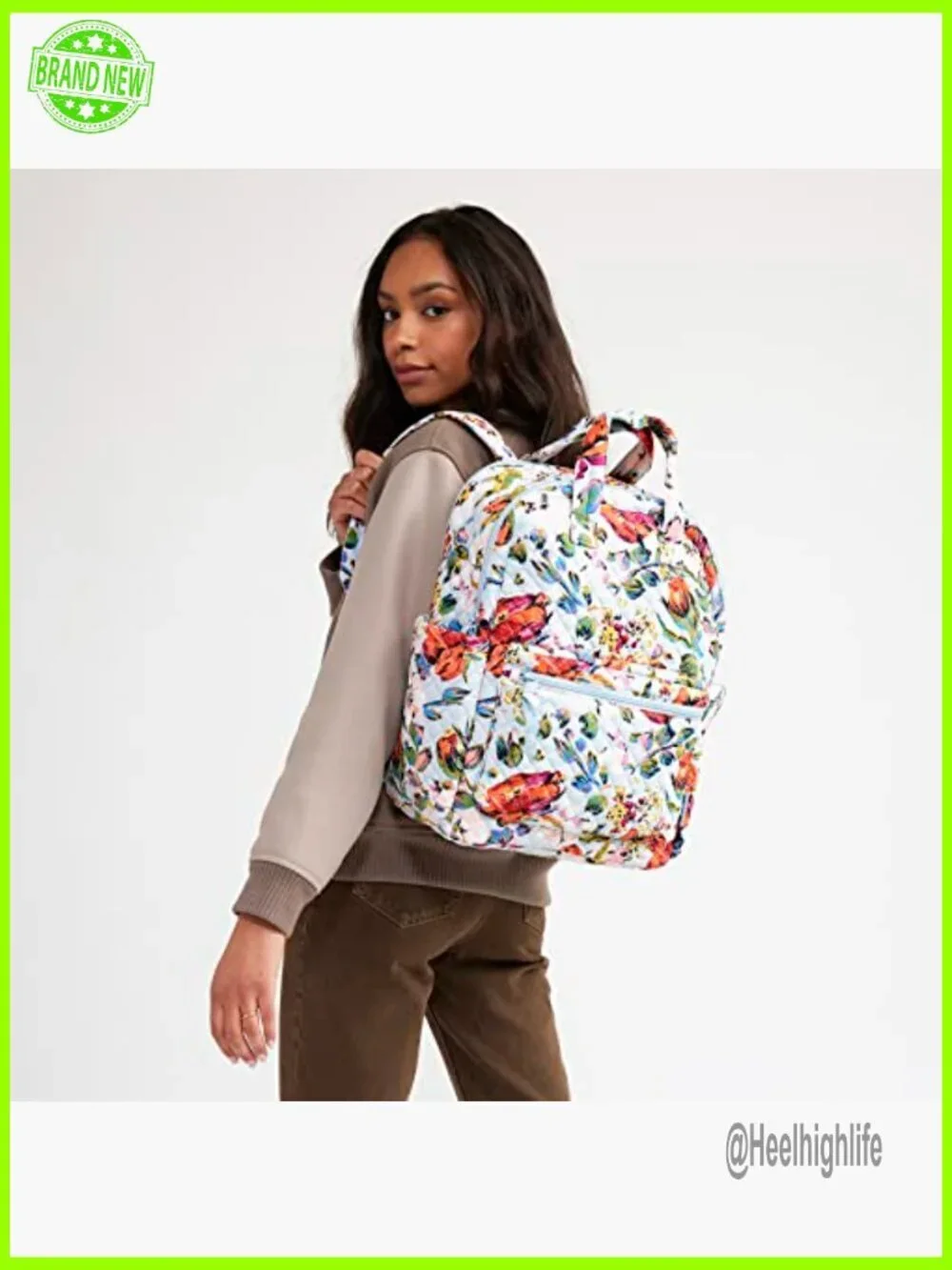 Recycled Cotton Backpack Tote with Laptop Pocket, 23L Capacity